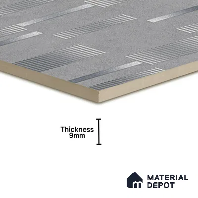 Highlighter Tiles  Tile TL 07251 E Plana 8015 GLM (Silver) 1 ft x 1 ft Ceramic Matte Finish - 9 mm  | 2 mm Spacer is Mandatory (Sample)
